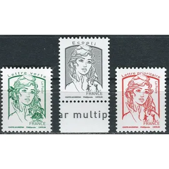Poštovní známka Post France (2016) MiNr. 6334 - 6336 ** - Francie - Marianne (Ciappa und Kawena)
