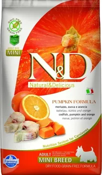 Krmivo pro psa N&D Grain Free Pumpkin Dog Adult Mini Codfish/Orange