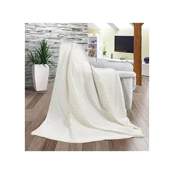 Přikrývka Oceán 150 x 200 cm krémová