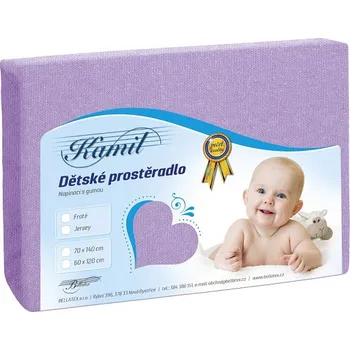 Prostěradlo Prostěradlo jersey dětské 70x140 cm sv.fialová
