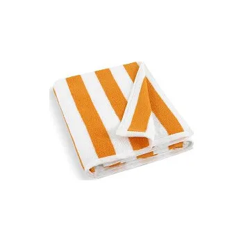 Plážová osuška froté 100x150 cm bílo-oranžová