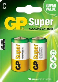 GP Baterie Super Alkaline LR14 (C, malé mono)