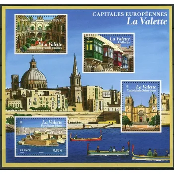 Poštovní známka Post France (2017) MiNr. 6695 - 6698 ** - Francie - BLOCK 356 - Evropské metropole - Valletta