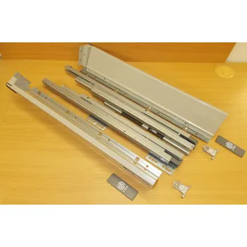 Nábytkové kování Plnovýsuv s tl. STRONG BOX 86/500 mm - sada šedá
