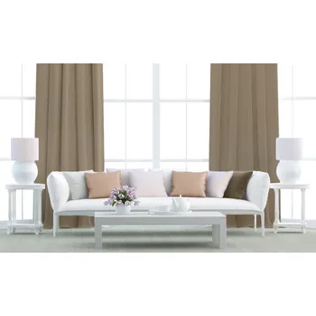 Dekorační látka Blackout šedo hnědá bez obšití 150