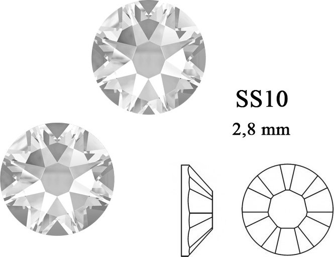 Swarovski Crystal SS10 50 ks