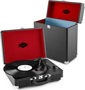 Gramofon Auna Peggy Sue Record Collector Set červený