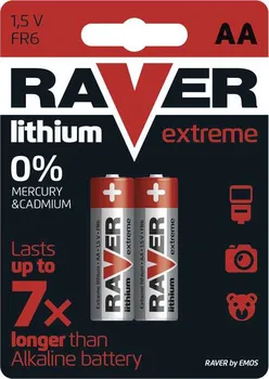 Článková baterie GP RAVER AA Extreme lithiová - 2 ks