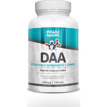 KIWU WUKI Kyselina D-asparagová + zinek 600 mg 120 tbl. Přírodní produkt KIWU WUKI Kyselina D-asparagová + zinek 600 mg 120 tbl.