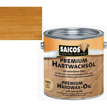Olej na dřevo Saicos tvrdý voskový olej Premium TEAK TRANSPARENTNÍ 3328; 2,5L + dárek k objednávce nad 1000Kč