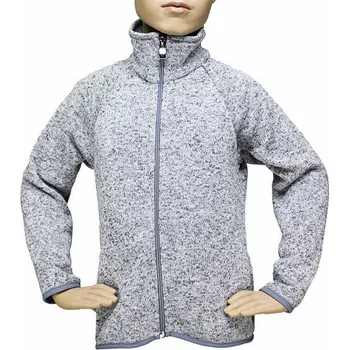 Dívčí oblečení Fantom Dětský svetr na zip - SVĚTLE ŠEDÝ MELÍR KONFEKČNÍ VELIKOST: 86