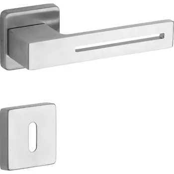 Dveřní kování Dveřní kování ROSANO/H (lze objednat pro obyčejný klíč, nebo pro fab vložku a také s wc páčkou. Ocelové tělo výztuhy s čepy. Klasifikace dle EN 1906. Spojovací materiál z nerezové oceli. )