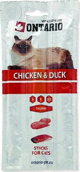 Pamlsek pro kočku Ontario Stick for Cats Chicken & Duck 15 g