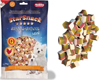 Pamlsek pro psa Nobby StarSnack Rainbow Sandwich Mini Soft 70 g