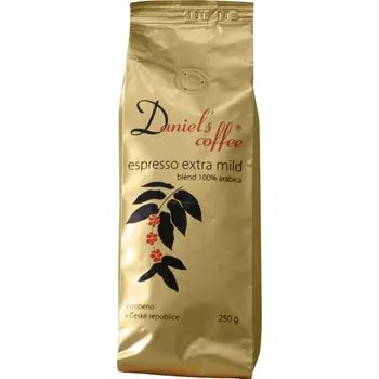 Káva Daniel's Coffee Espresso Extra Mild 100% arabica zrnková