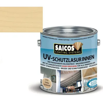 barva a nátěr na dřevo Saicos UV ochranná lazura vnitřní 2,5L 7701 transparentní + dárek k objednávce nad 1000Kč