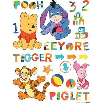 Samolepící dekorace Samolepka na zeď Disney medvídek Pú a přátelé 65 x 85 cm DK 892