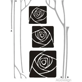 Samolepící dekorace Samolepky na zeď růže v rámečku 65 x 85 cm FL 0478 654