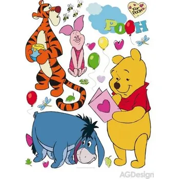 Samolepící dekorace Samolepka na zeď Disney medvídek Pú a kamarádi 65 x 85 cm DK 861