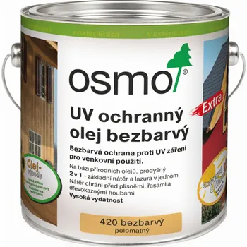 Olej na dřevo OSMO UV ochranný olej/extra 420, 410 (OSMO Barvy na dřevo venku)