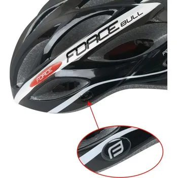 Cyklistická přilba Force Bull černá/bílá