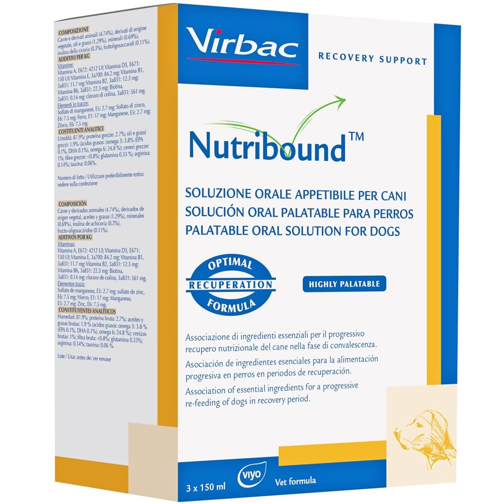 Virbac Nutribound Dog 3x 150 ml od 652 Kč Zbozi.cz