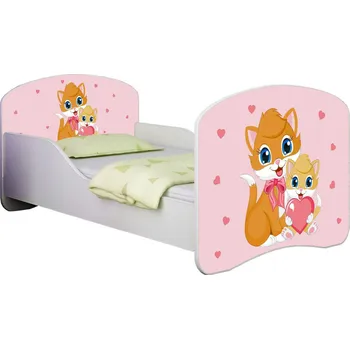 Dětská postel Dětská postel - Koťátka 140x70 cm