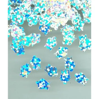 SLEVA 20% Flitry - květ tulipánu stříbrný laser 20634-177, Baleni 10 g FLITRY TVARY