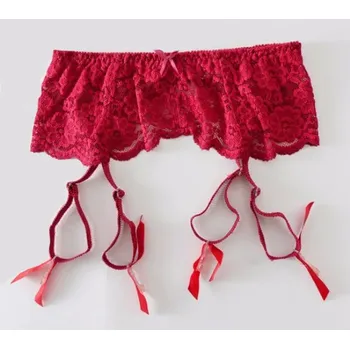 Podvazkový pás Podvazkový pás s květinovou krajkou XL-2XL