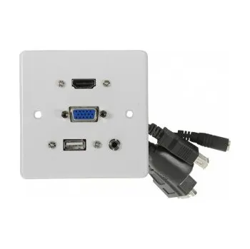 Video kabel AV:link multimediální zásuvka, HDMI, VGA, USB, Jack