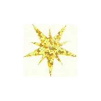 Vánoční dekorace Flitry - hvězda zlatá laser 25mm 5677-183, Baleni 10 g FLITRY TVARY