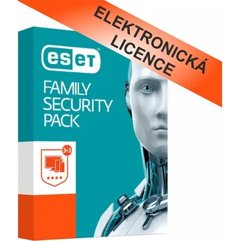 Antivir ESET Family Security Pack elektronická délka licence 1 rok počet zařízení 3