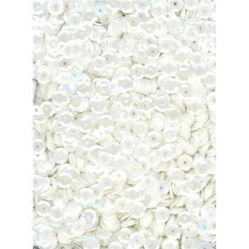 Flitry bílé lesk, miska 5 mm 6685-406, Baleni 250 g FLITRY 5 MM