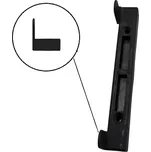 Doraz branky, brány PVC černý na rovný profil 27 x 3,4 cm