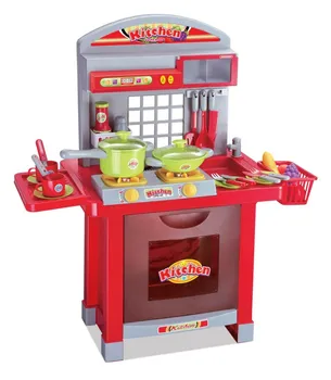 Dětská kuchyňka G21 Superior s příslušenstvím červená