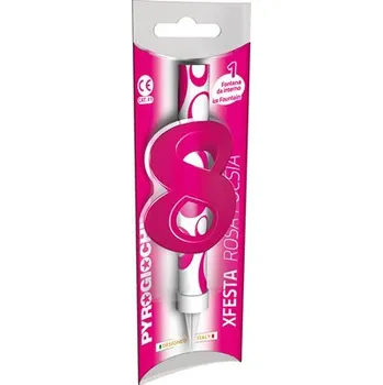 Dortová svíčka Dortová fontána č. 8 růžová