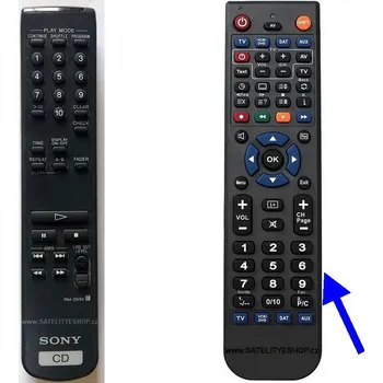 Dálkový ovladač Dálkový ovladač Sony RM-DX50 náhradní