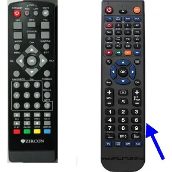 Dálkový ovladač Zircon T-HD dálkový ovladač náhradní