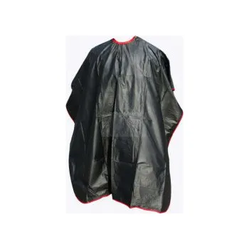 Kadeřnická pláštěnka barvicí černá s červeným okrajem