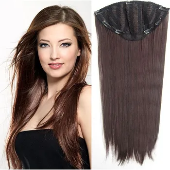 Příčesek Clip in pás vlasů Jessica - 60 cm rovný pás - odstín M2/33