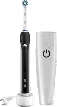Elektrický zubní kartáček Oral-B Pro 750 Cross Action černý + cestovní pouzdro