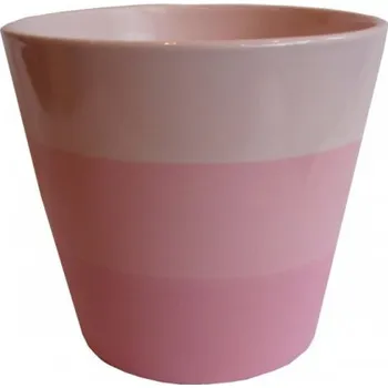 Květináč Obal, růžový pruh Ø 13,5 cm 800-0137