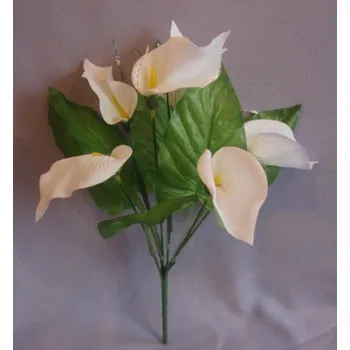 umělá květina Kala kytice 35 cm bílá