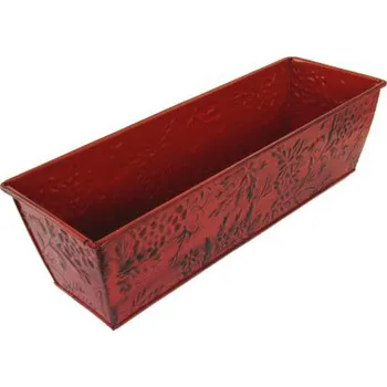 Truhlík Truhlík plechový červený 40*12*12,5 cm 660061-01