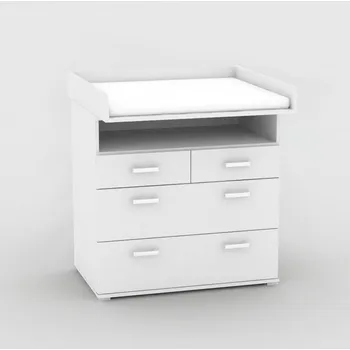 Ložnice Komoda Rea Mickey s přebalovacím pultem a matrací Bílá