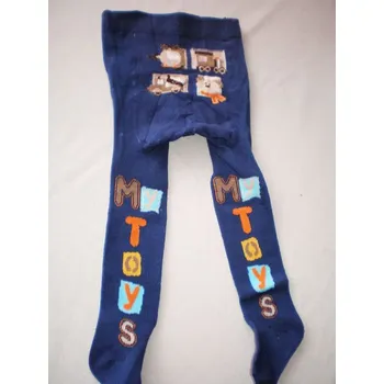 YO Company Punčocháčky bavlněné tmavě modré různé obrázky vel.68 (4-6m)