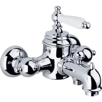 Vodovodní baterie Vanová baterie RAF NILO NL54B K chrom, bílá ručka