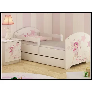 Dětská postel Dětská postel Oskar Víla 140x70 cm - Norská borovice - 2x krátká zábrana bez šuplíku