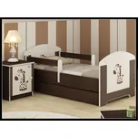 Dětská postel Oskar Žirafa II. 160x80 cm - Venge - 2x krátká zábrana se šuplíkem