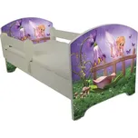 Dětská postel Oskar Zvonková víla 160x80 cm - Norská borovice - 1x krátká + 1x dlouhá zábrana se šuplíkem